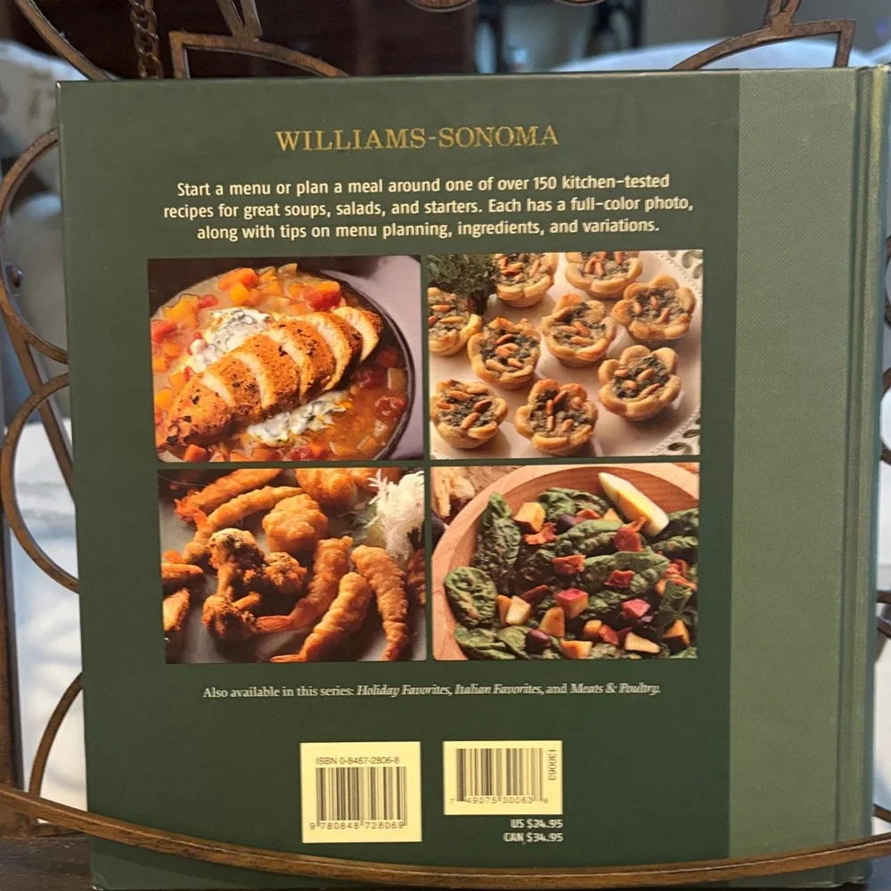Williams Sonoma Soups, Salads & Starters Cookbook - Green and Gold